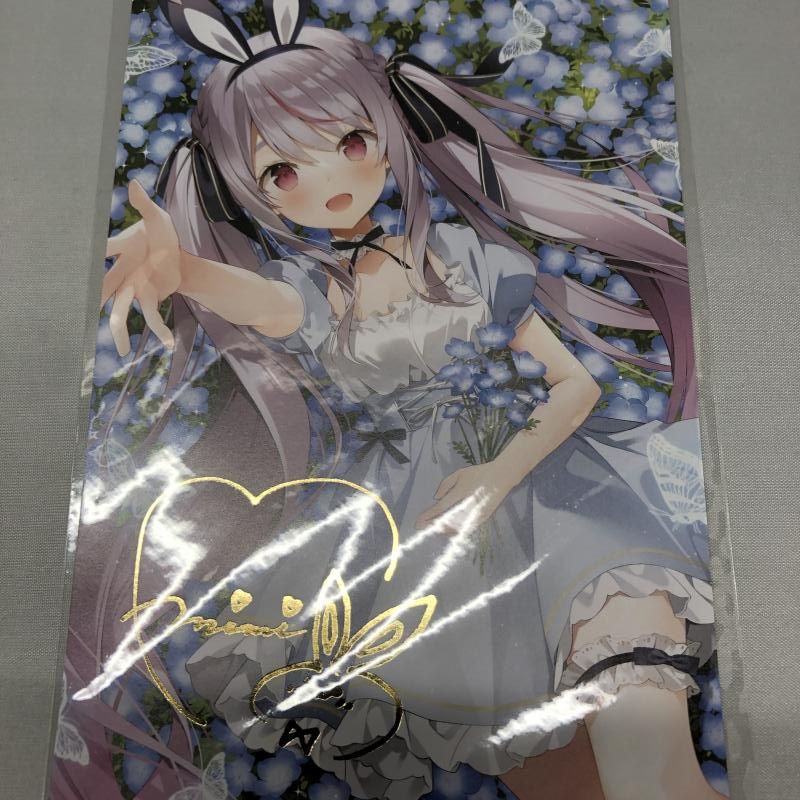 兎咲ミミ　活動2周年複製サイン入り箔押しポストカード 受注販売】兎咲ミミ活動2周年記念グッズ2022【ぶいすぽっ