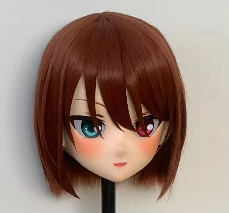 全頭マスク カツラ付き ロック付き NO.563 ドール ヘッドロリータ人形 オリジナル コスプレ 仮装 着ぐるみ kigurumi