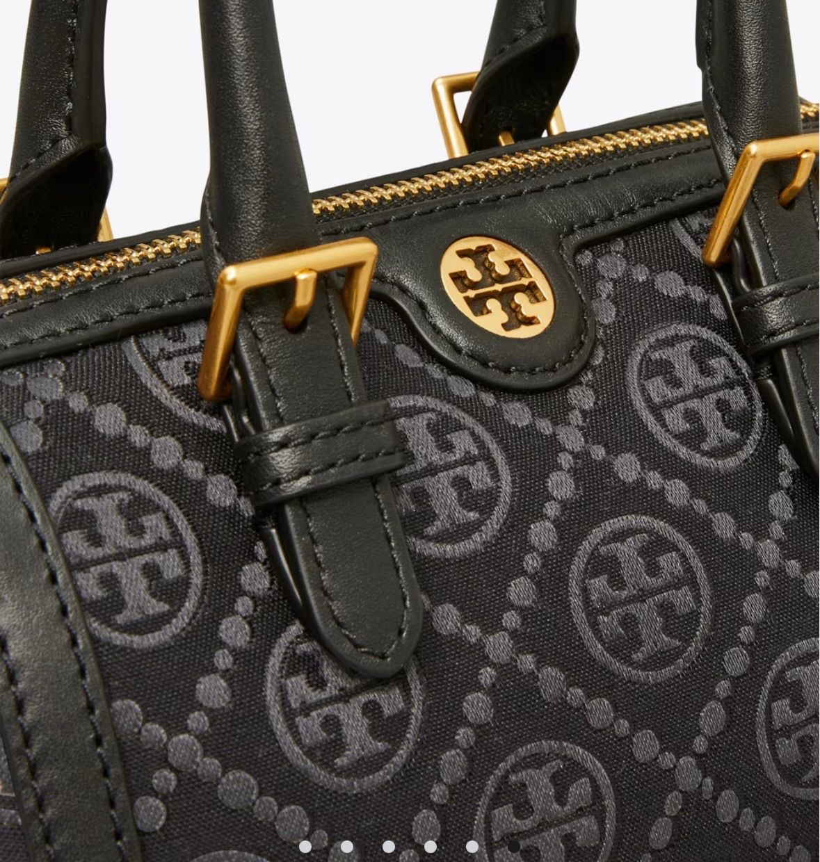 【Tory Burch】T モノグラム プチ バレルバッグ、ブラック トリーバーチ TORY BURCH トリーバーチ TORY BURCH T Monogram T