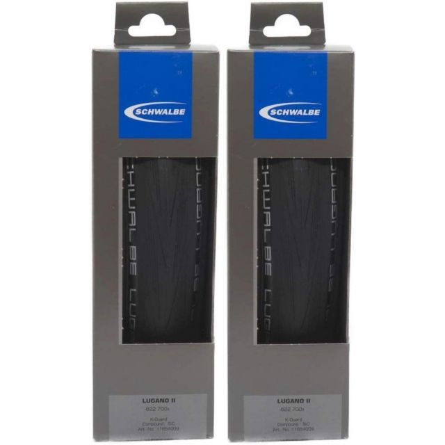 シュワルベ SCHWALBE ルガノ2 LUGANO II フォールディングタイヤ 700c 2本セット 700x25c ブラック 自転車