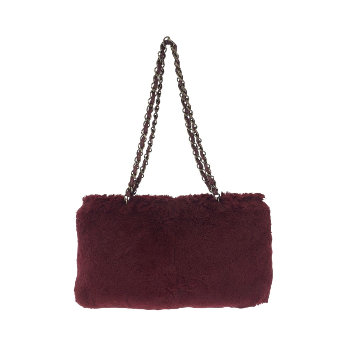 CHANEL シャネル ヴィンテージ ココマーク ラパンファー ワインレッド  