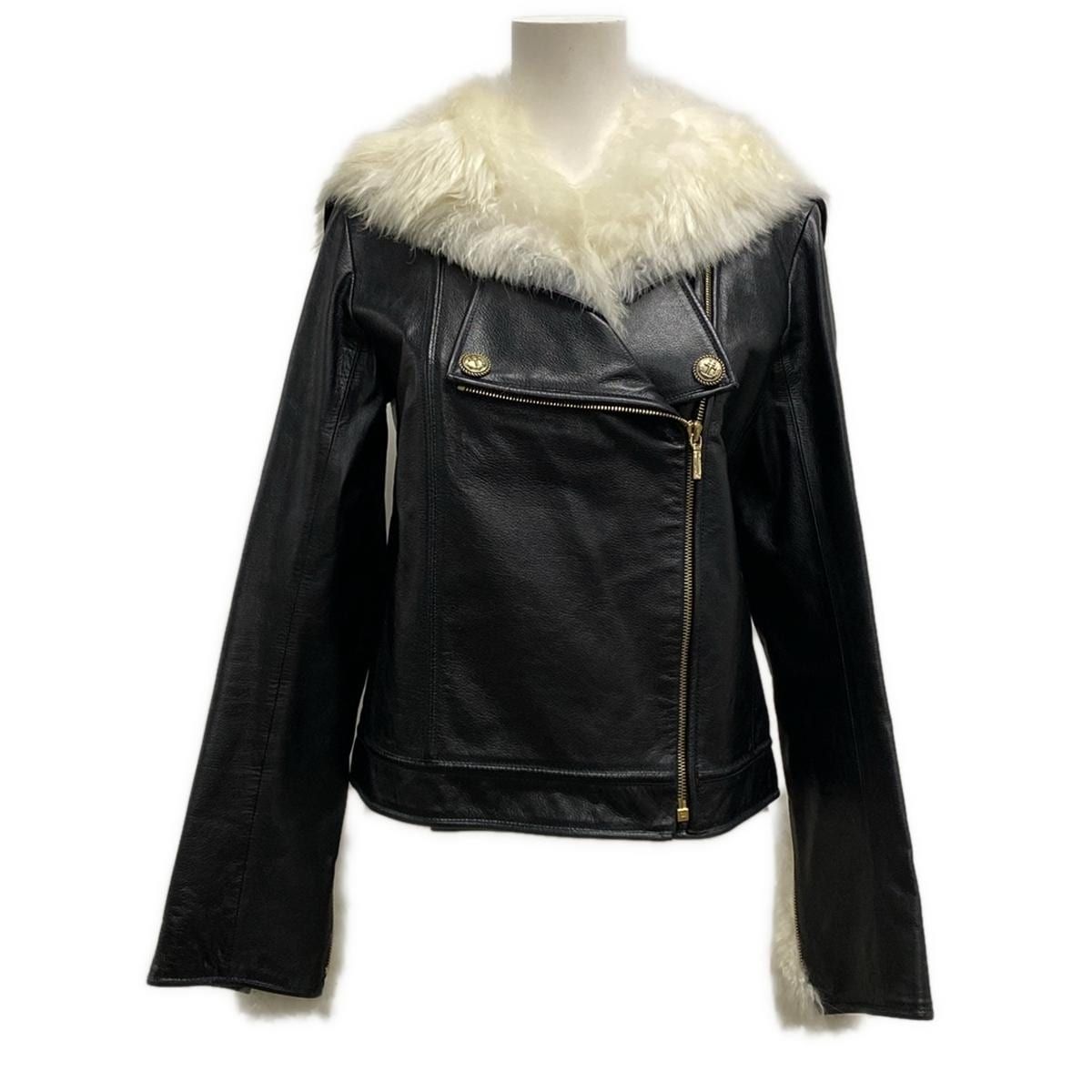 CHANEL シャネル ライダースジャケット サイズ34 S レディース - P59415 黒×アイボリー
