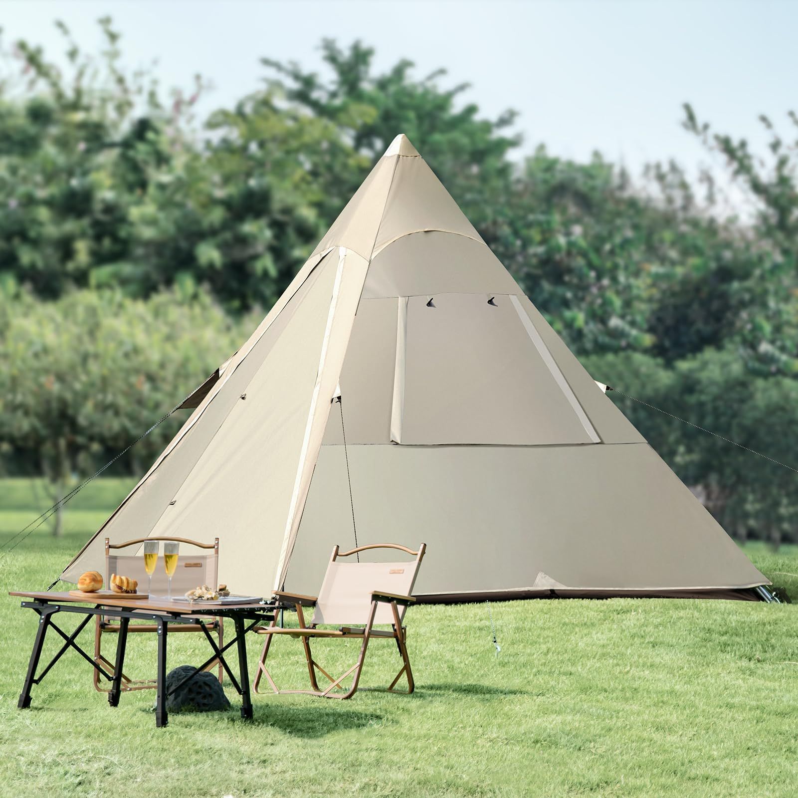 CAMEL CROWN 大型テント 二重層キャンプテント 5-6人用 ファミリー