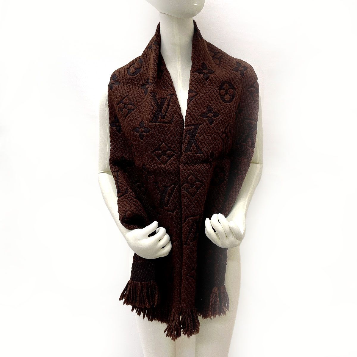 ルイヴィトン マフラー エシャルプ ロゴマニア 413287 ブラウン - メルカリ