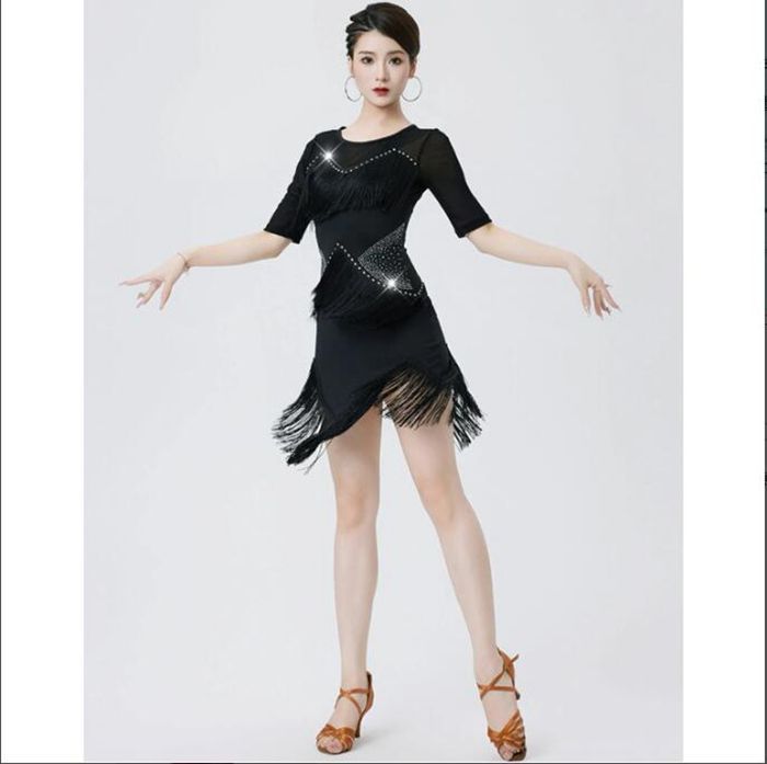 ストーン付きラテン練習着★かっこいいワンピース✨ One-Shoulder」 ラテンワンピース【ZYM 24082】 | adsjapan