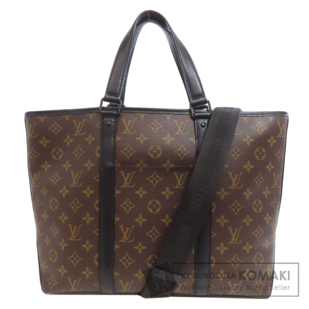 LOUIS VUITTON ルイヴィトン M45734 マカサー ウィークエンド トートバッグ モノグラムキャンバス レディース