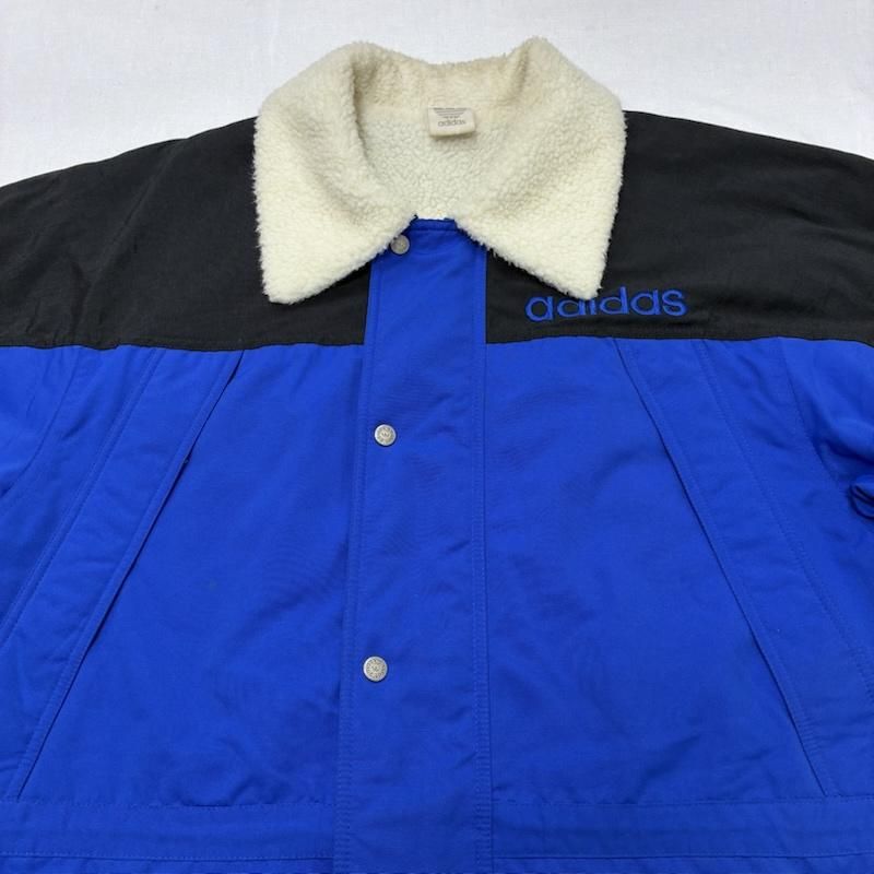 adidas アディダス ジャケット 上着 ジャンパー ブルゾン 80 s 白タグ 裏ボア ナイロン ジャケット AA-5181 デサント製 ヴィンテージ