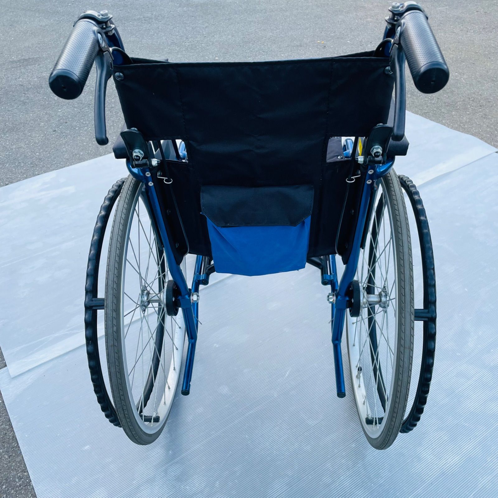 Miki 車椅子 キャリカル PMS-1BU 軽量 ブルー 購入 Miki自走用軽量