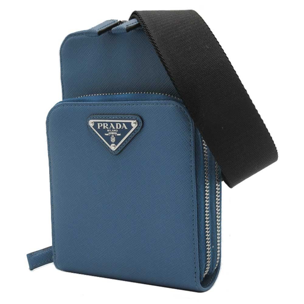 プラダ バッグ ショルダーバッグ PRADA サフィアーノ レザー トライアングル スマホショルダー 斜め掛け 2ZH126 SAFFIANO アウトレット メンズ 送料無料