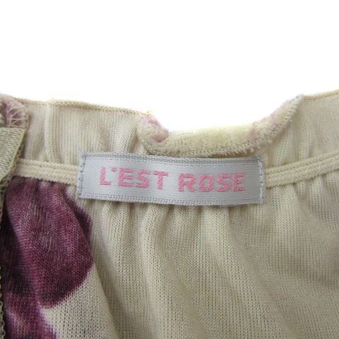 レストローズ L'EST ROSE ワンピース ミニ丈 半袖 ラウンド