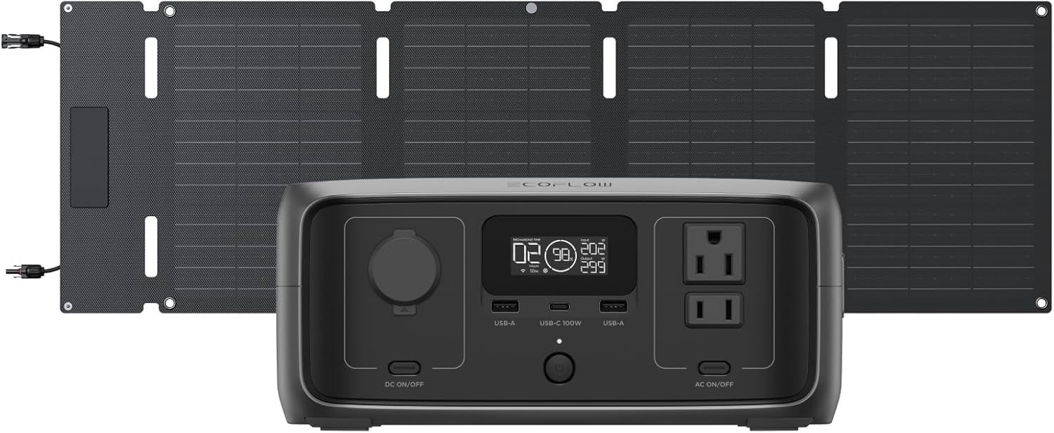 EcoFlow RIVER 3 ポータブル電源 ソーラーパネル45W付き 【公式通販】