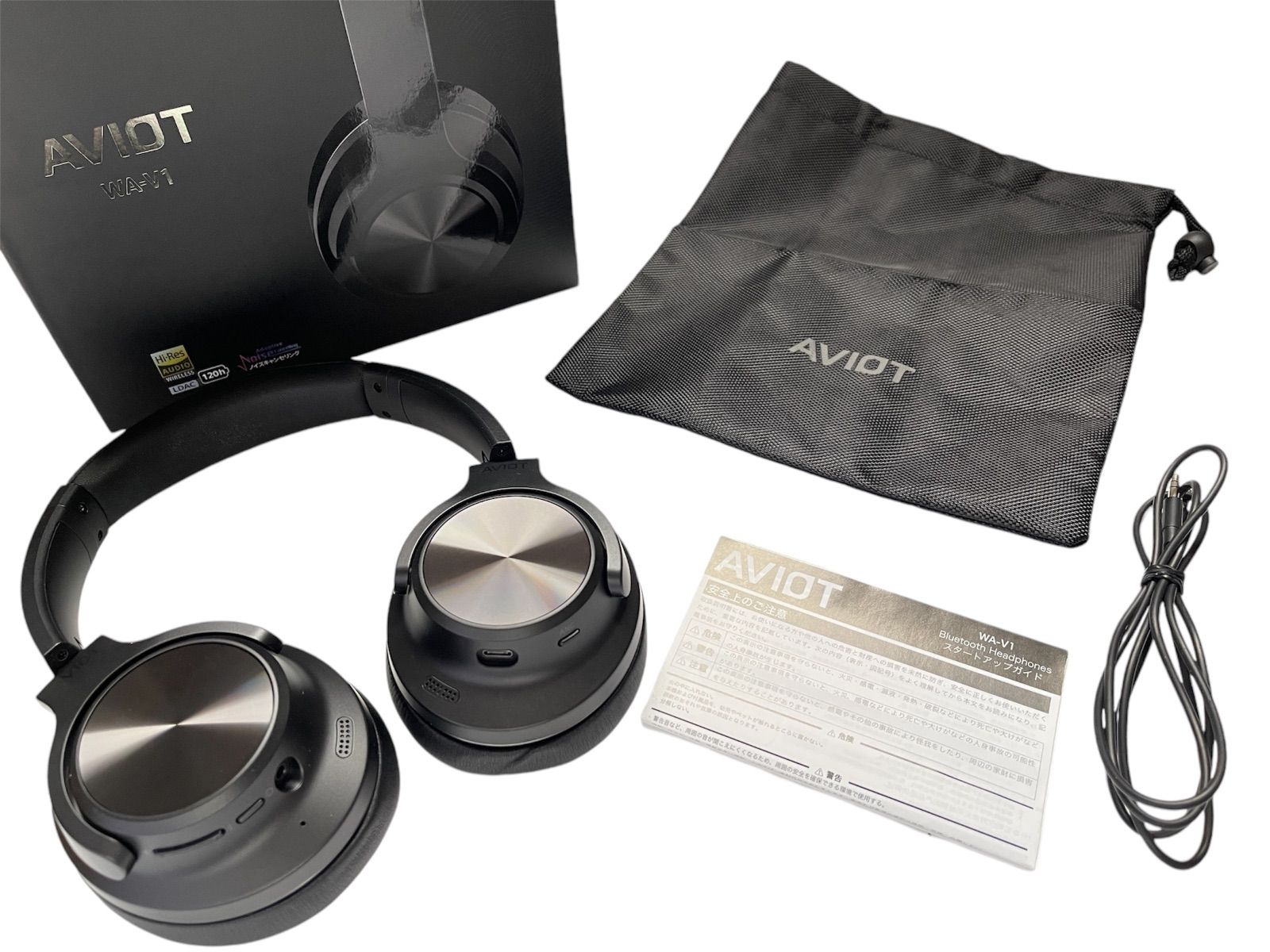 AVIOT WA-V1 ヘッドホン アダプティブハイブリッド 外音取り込み ブラック