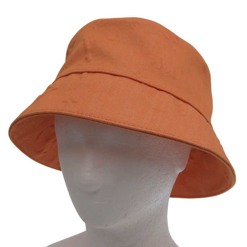 ルイヴィトン LOUIS VUITTON バケットハット 帽子 コットン オレンジ L M7143L 新入荷 LV1760