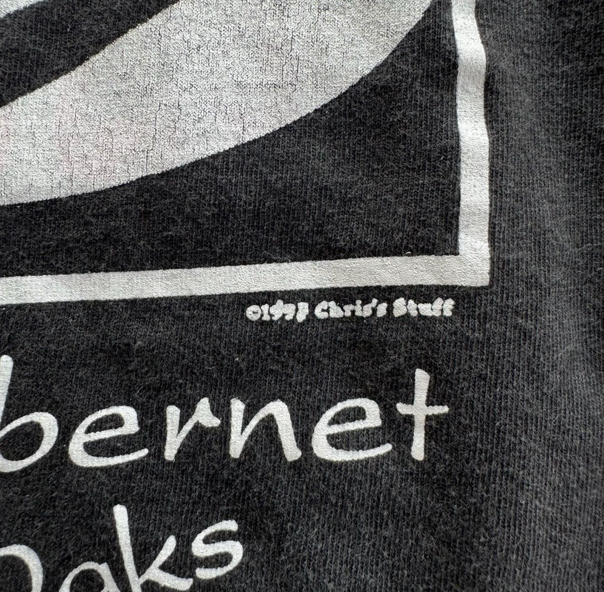 90s 1993年製 ワイン Tシャツ Life is a cabernet Hanes 墨黒フェード