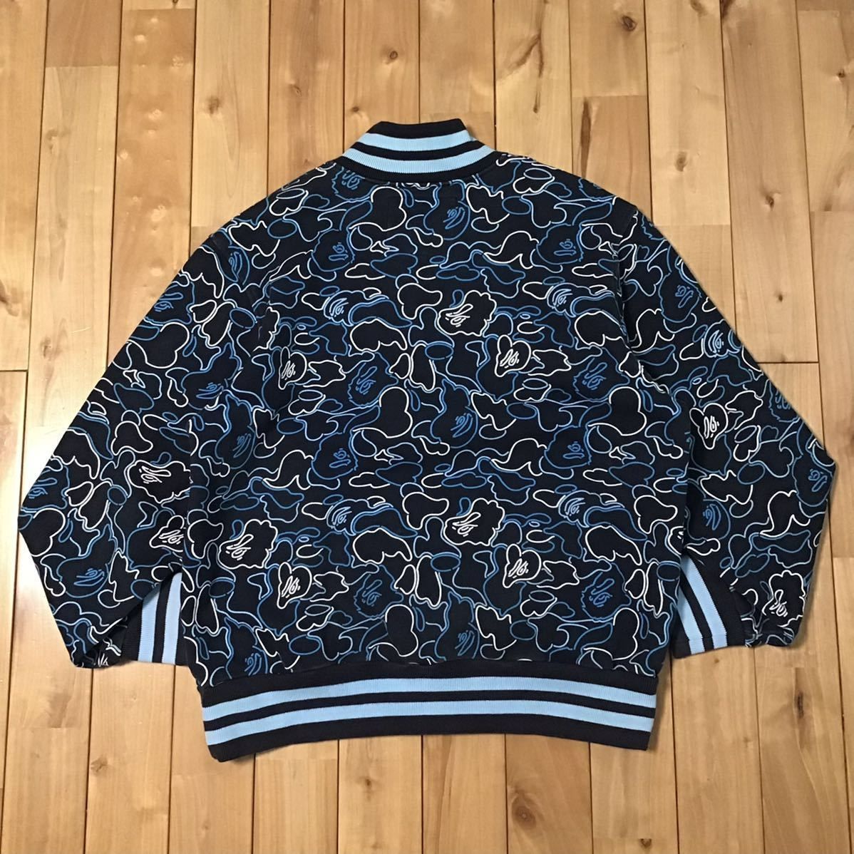 Neon camo スウェット スタジャン Mサイズ a bathing ape BAPE sweat 