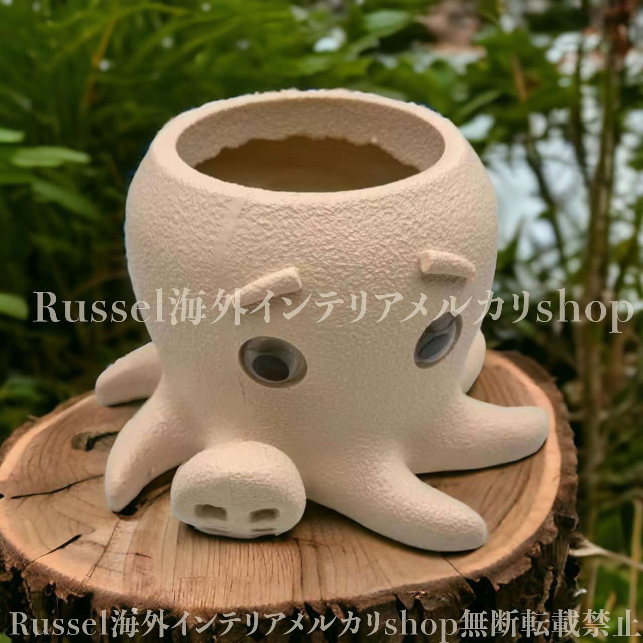 テラコッタ製 ☆花レリーフ模様 楕円植木鉢☆ 英国オルネート社