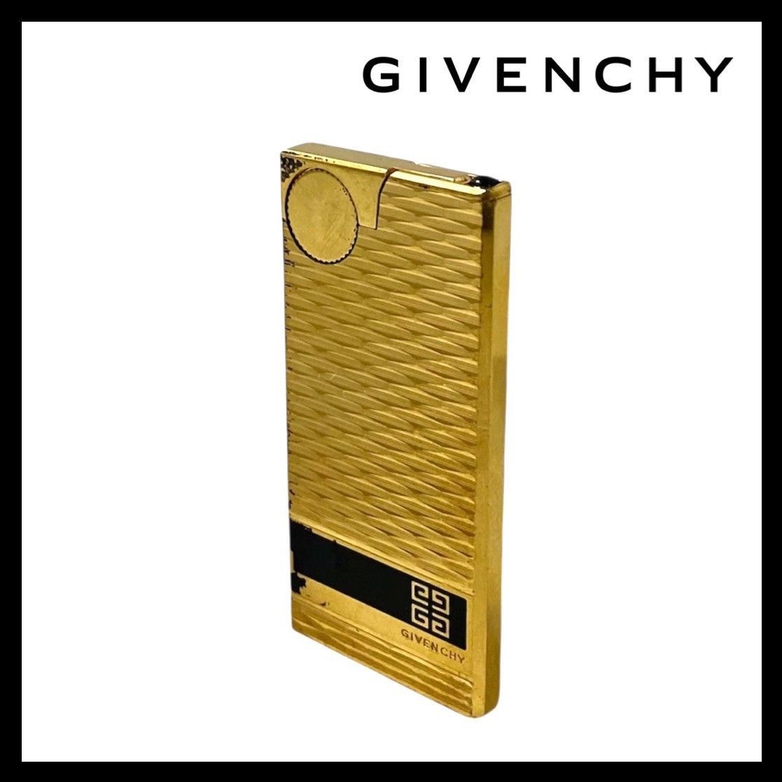 GIVENCHY】ローラー式 ガスライター 薄型 ブラック/黒 ゴールド