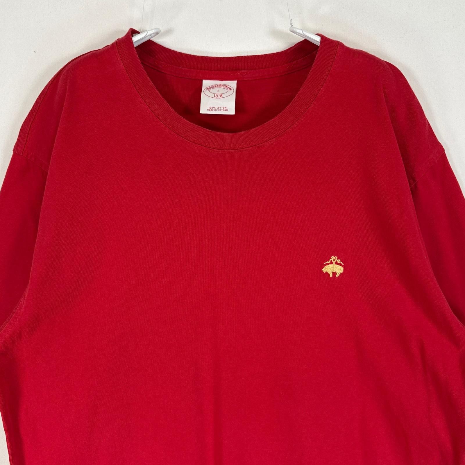 古着 ブルックスブラザーズ Brooks Brothers 半袖Tシャツ ロゴ 刺繍