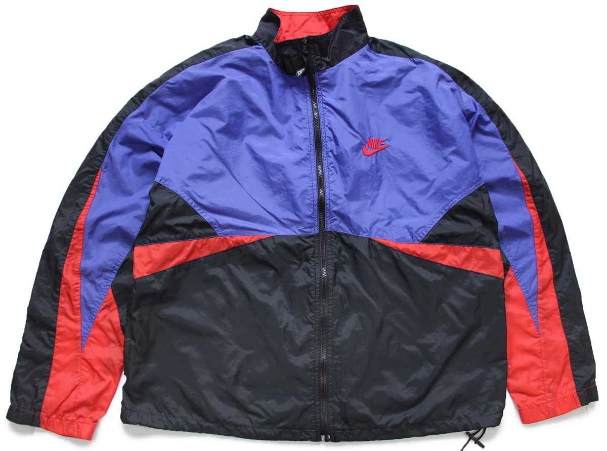 90s NIKEナイキ ロゴ刺繍 マルチカラー 切り替え ナイロン