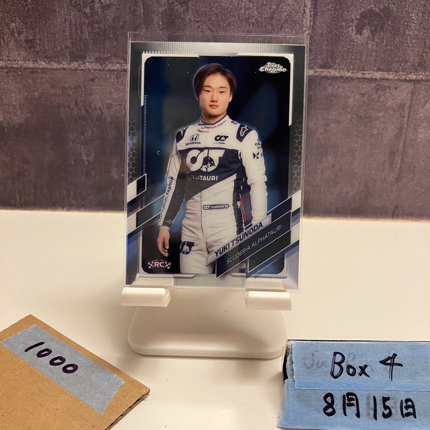 角田裕毅　topps ルーキー　直筆サインカード　シリアル1桁台 2021 Topps Chrome 角田裕毅 SCUDERIA ALPHATAURI Formula 1 RC