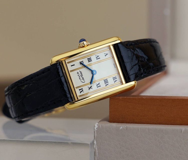 美品 カルティエ マスト タンク ゴールドライン ローマン SM Cartier ...