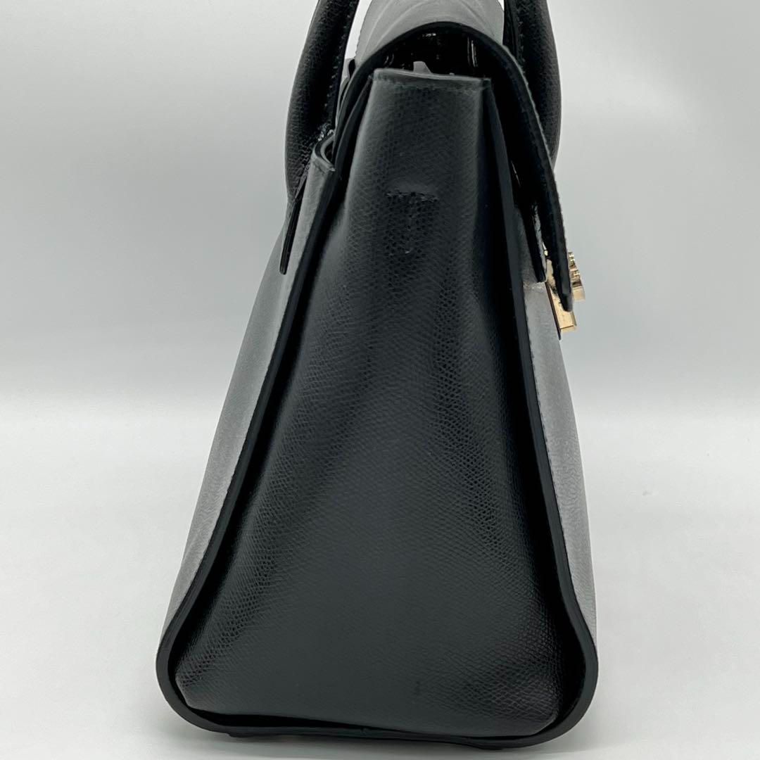 極美 フルラ メトロポリス サッチェ サフィアーノル 2wayバッグ 黒 フルラ FURLA ハンドバッグ ショルダーバッグ メトロポリス