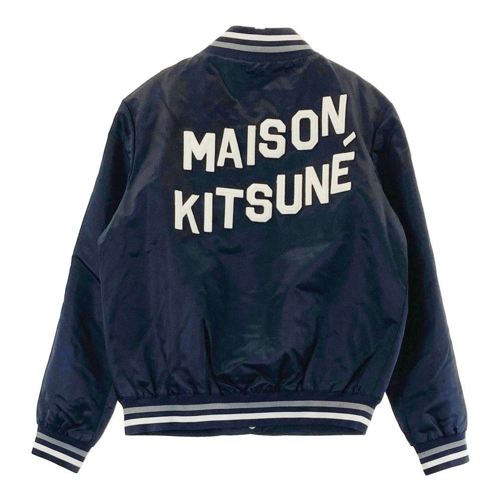 MAISON KITSUNE メゾンキツネ KWL-48500-B スタジャン ネイビー系 M