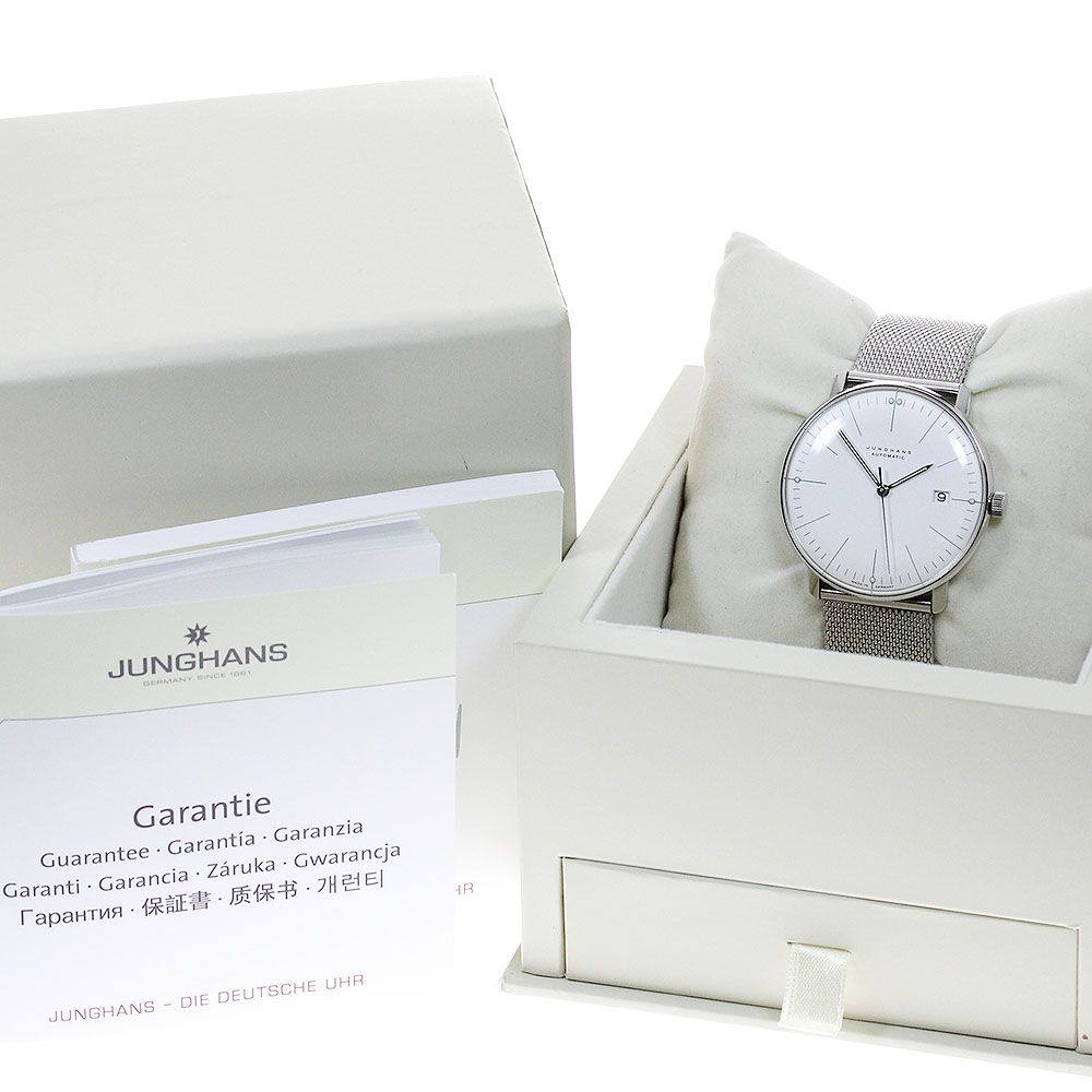 Shop ファッション JUNGHANS アナログ時計 ホワイト マックスビル 自動巻き
