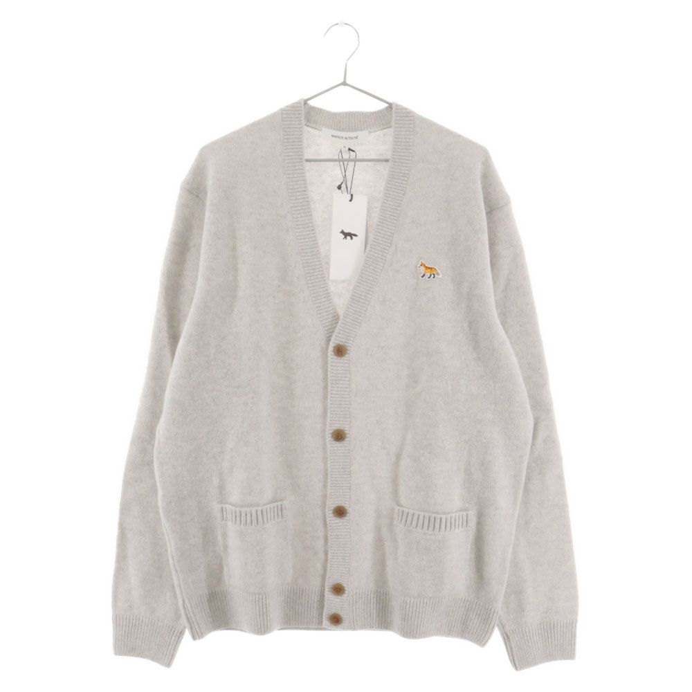 MAISON KITSUNE (メゾンキツネ) 23AW ベビーフォックス ウール カーディガン グレー LM00507KT1006