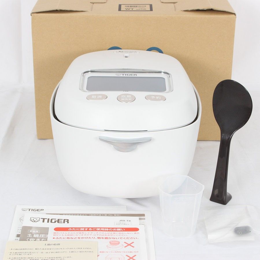 タイガー 土鍋ご泡火炊き JRX-T060-WT ムーンホワイト 3.5合炊き 炊きたて 圧力IHジャー炊飯器 TIGER 本体