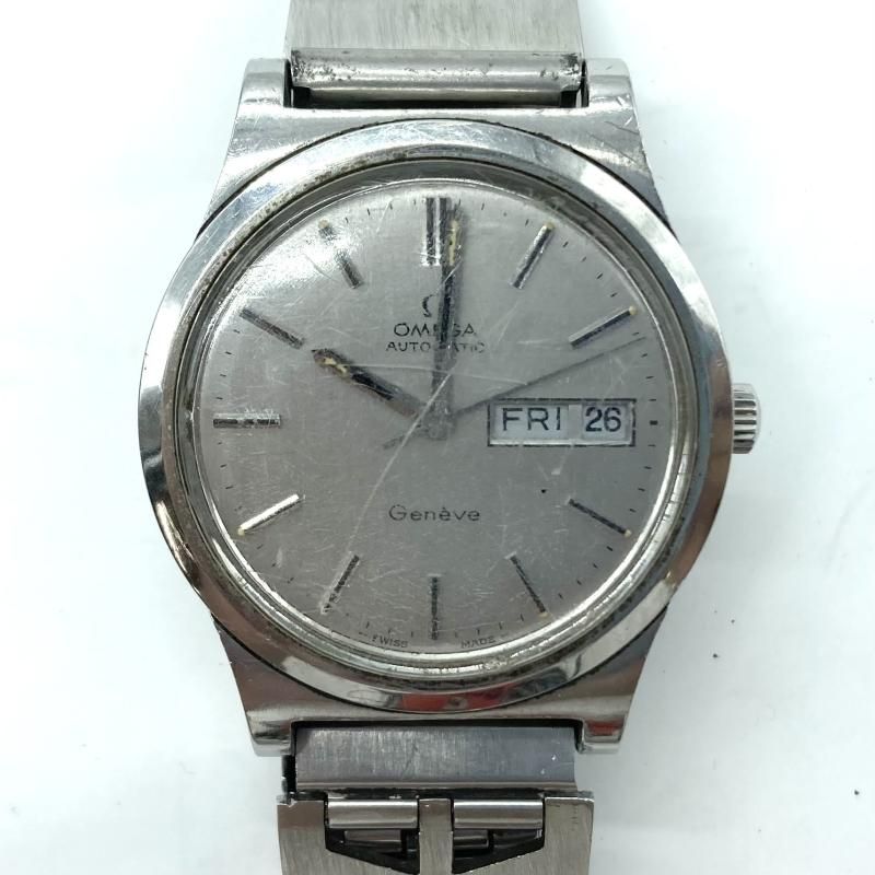 Omega Geneve シルバー レザー 時計 Omega Geneve シルバー レザー 時計