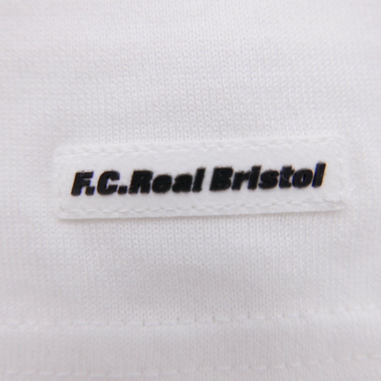 F.C.Real Bristol エフシーレアルブリストル FLAG LOGO TEE 国旗柄 ロゴプリント 半袖 Tシャツ 白WHITE XL  FCRB-200033