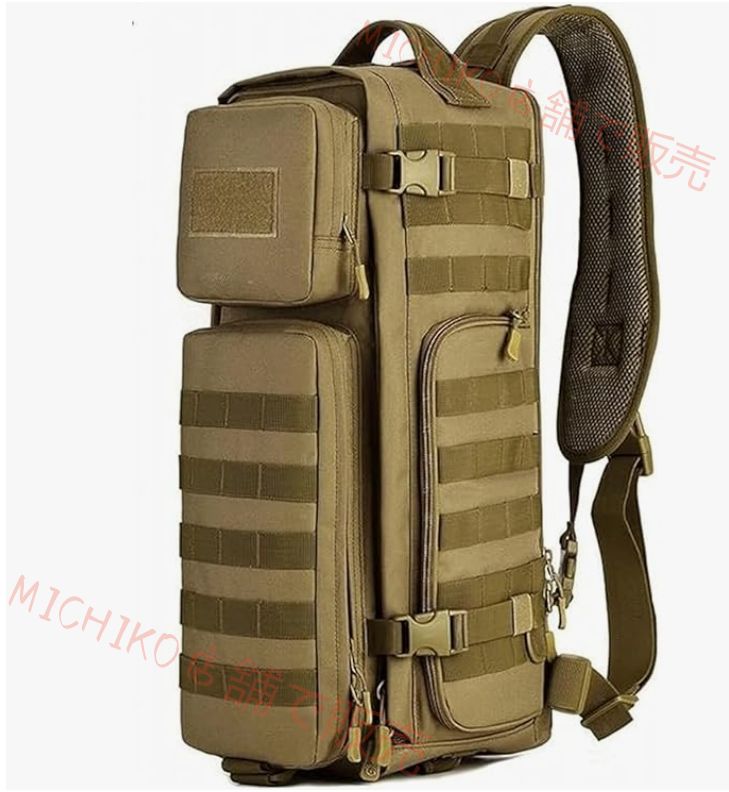 ワンショルダー空挺バッグ ショルダーバッグ 大容量アウトドアバッグ 多目的登山バックパック アサルトバッグ 迷彩ミリタリークロスボディバッグ タクティカルショルダーバッグ ミリタリーチェストバッグ