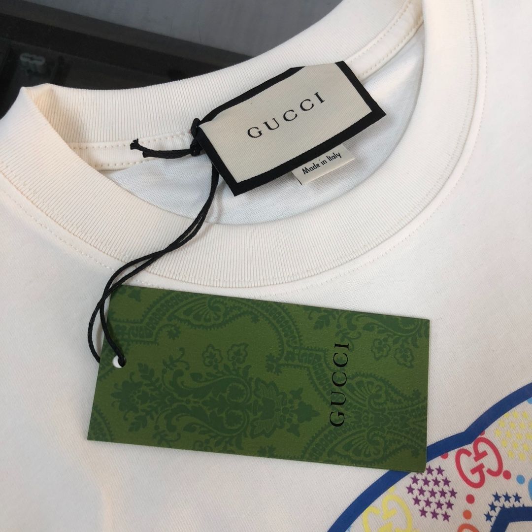 本日限定特価】GUCCI 春夏 カラーロゴプリントTシャツ [本日特価