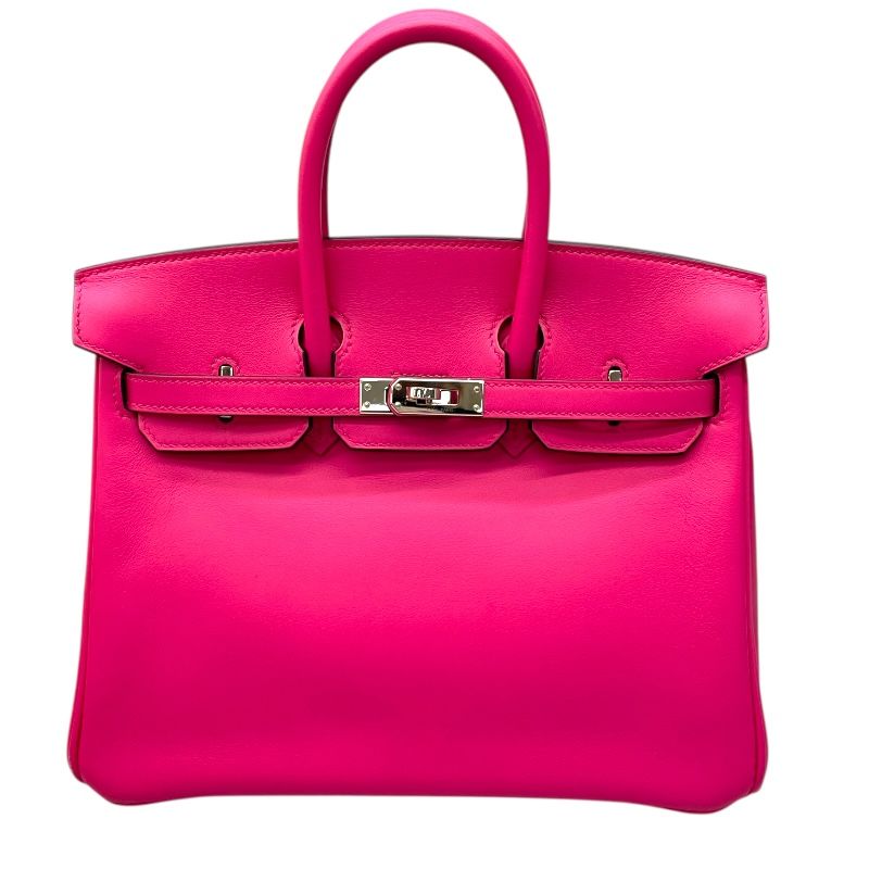 エルメス HERMES バーキン25 Z刻印 ローズショッキング シルバー