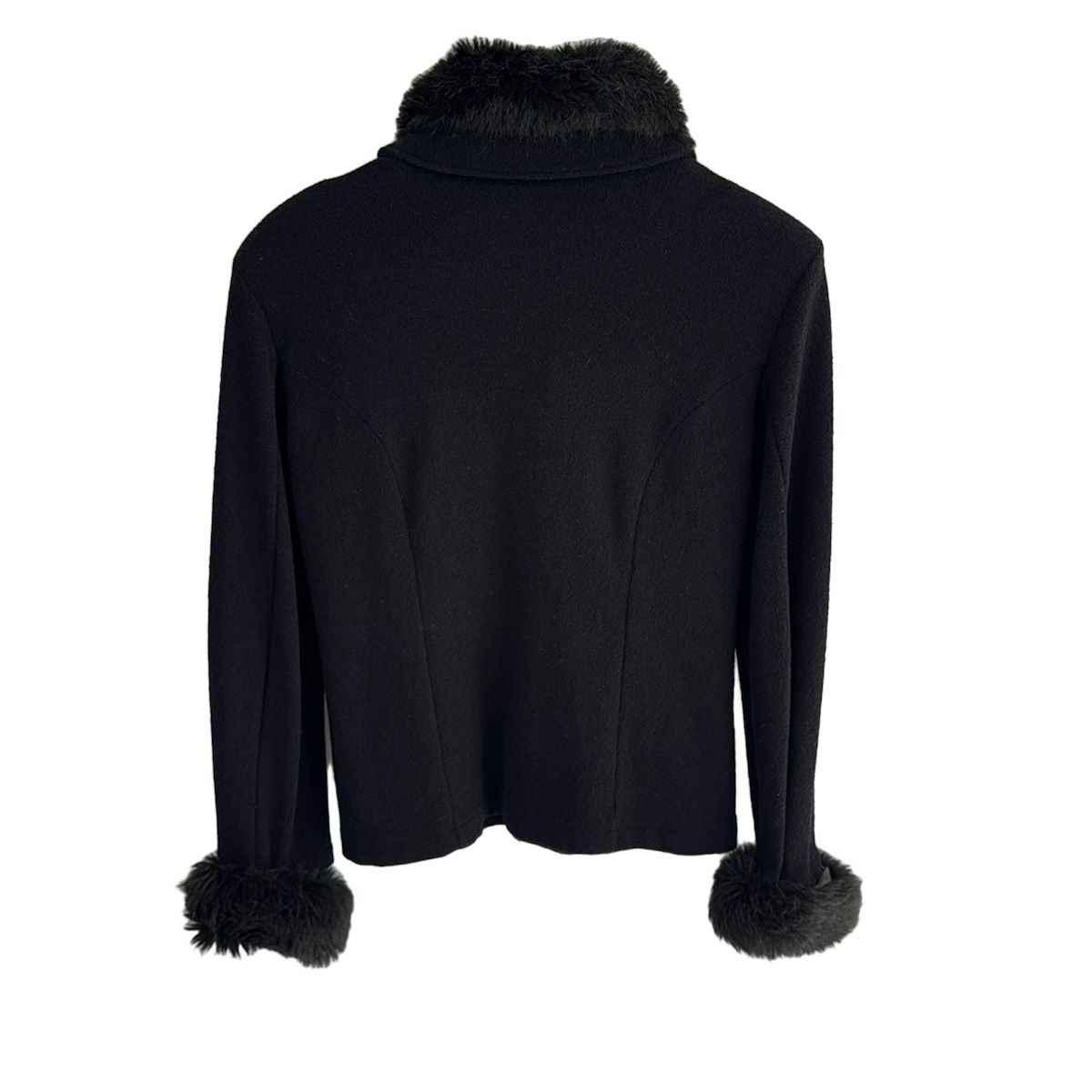 INGEBORG インゲボルグ コート レディース - 黒 長袖 ファー取り外し可 肩パッド ショート丈 秋 冬