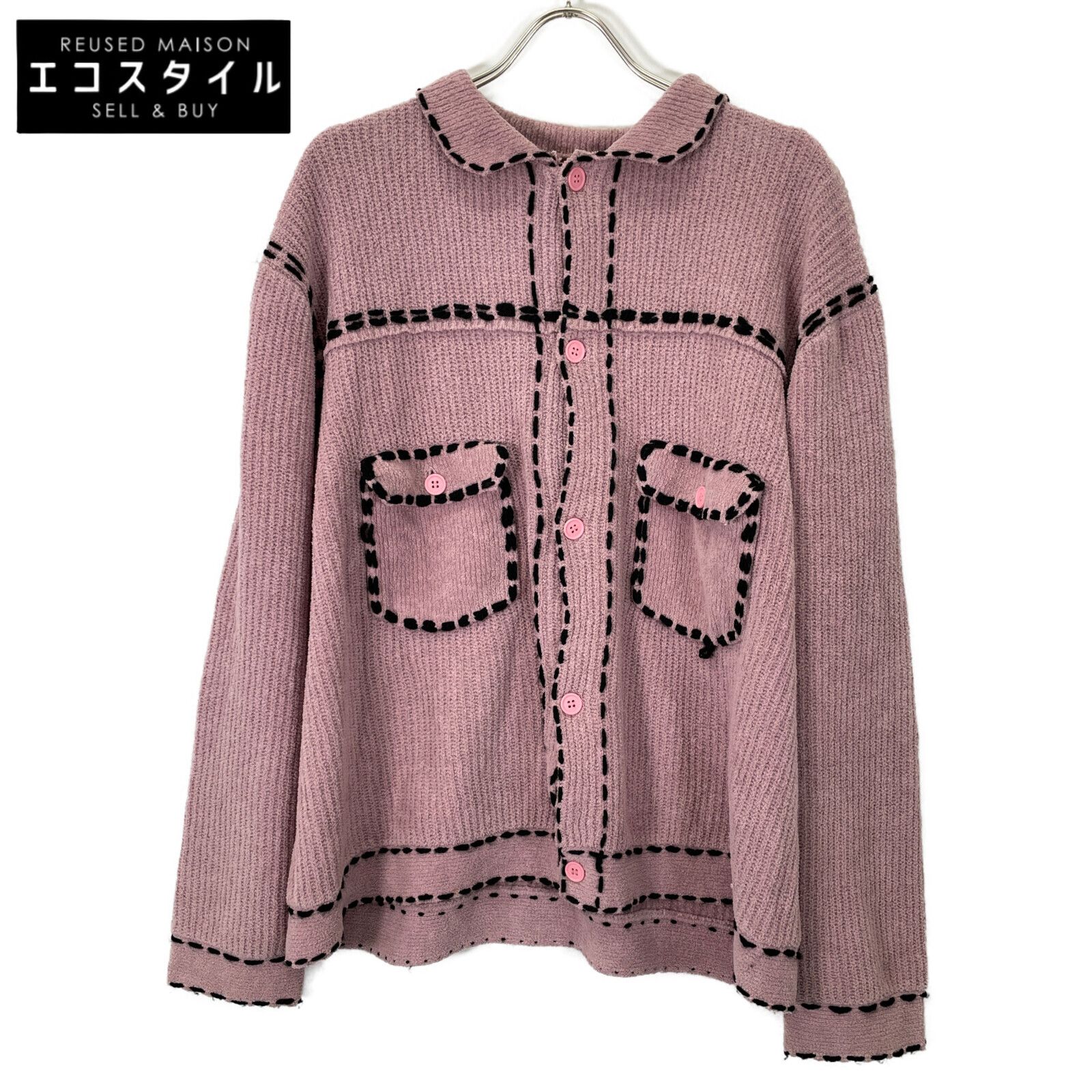 PHINGERIN フィンガリン PD-232-KN-021 ピンク PG1 KNIT ニットカーディガン L