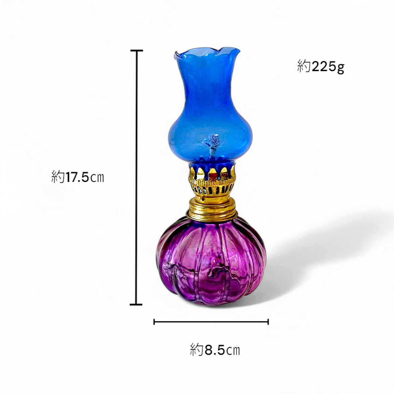 未使用品 レトロ アルコールランプ ビンテージ ブルー パープル