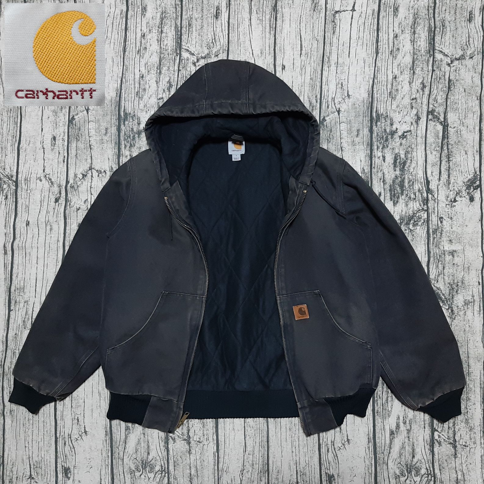 Sサイズ Carhartt アクティブジャケット パーカー ブラック 黒