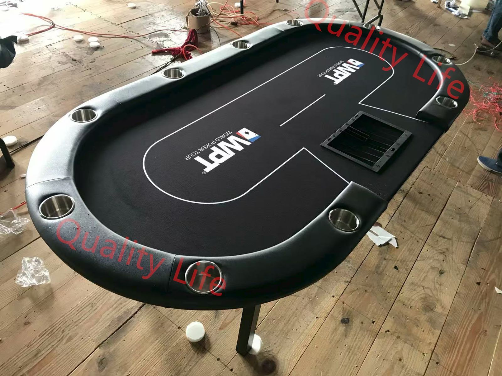 人気推薦 競技用 テーブル ポーカー テーブル 羅紗取り外し 折りたたみ脚 チップ 213*106cm競技用テーブル ポーカーテーブル
