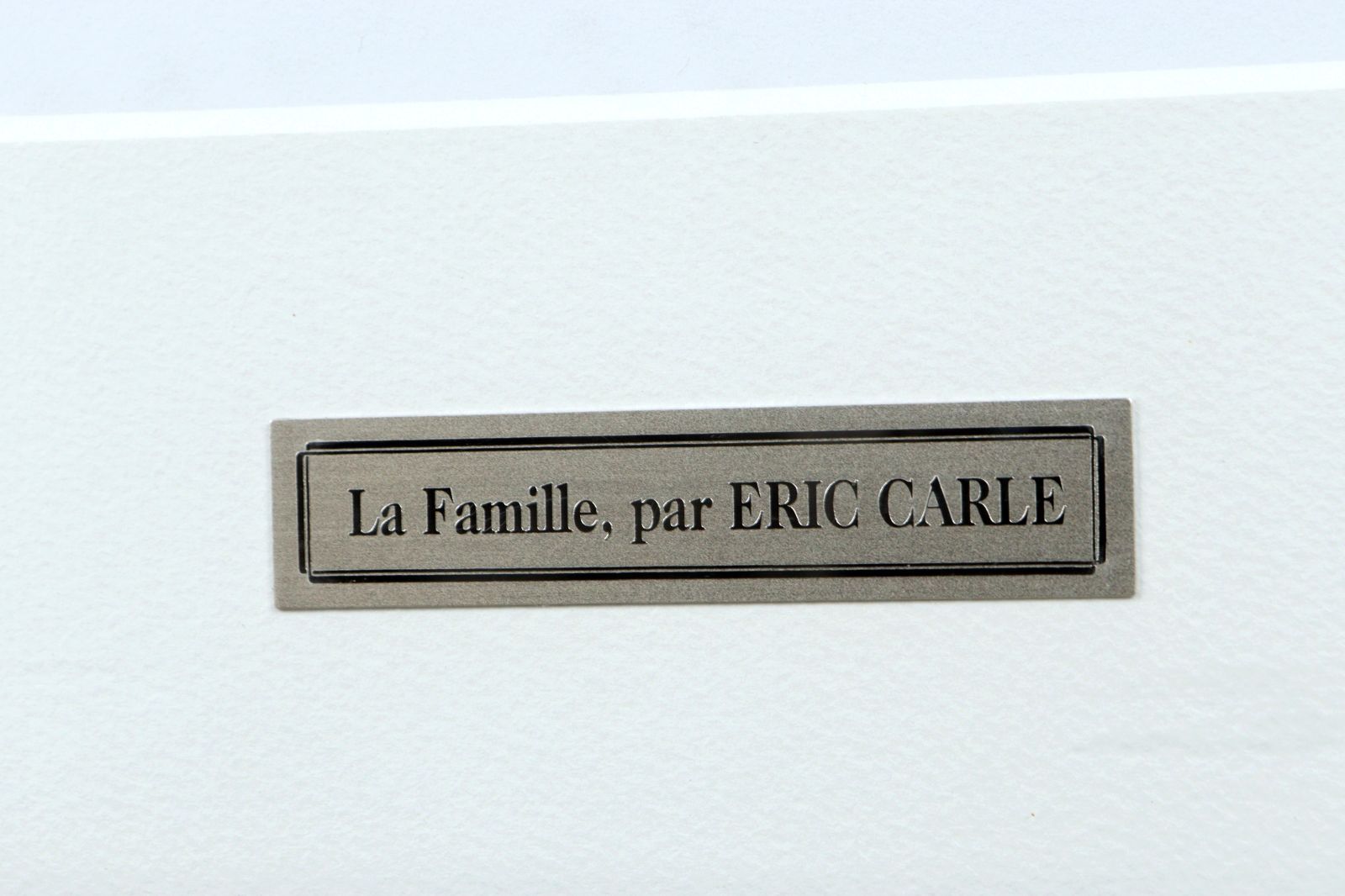 サインED入り】ぞうの親子エリック・カール「La Famille」リトグラフ