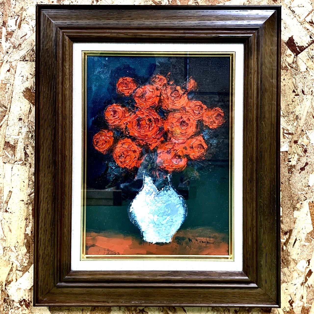 Amazon.co.jp: 鈴木 伝『花』油彩画真作保証 絵画 - 北海道画廊