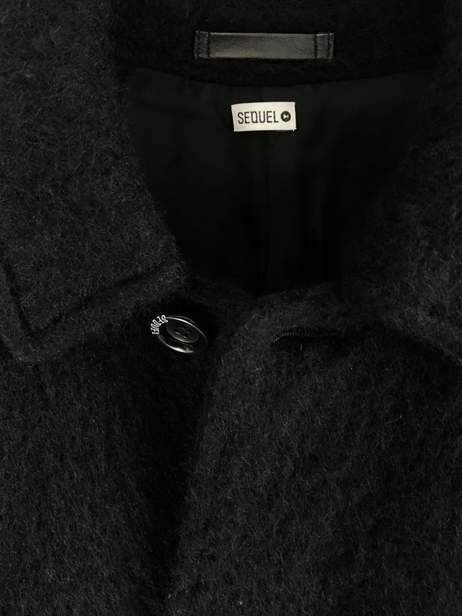 SEQUEL シークエル M ブラック モヘアコート - メルカリ
