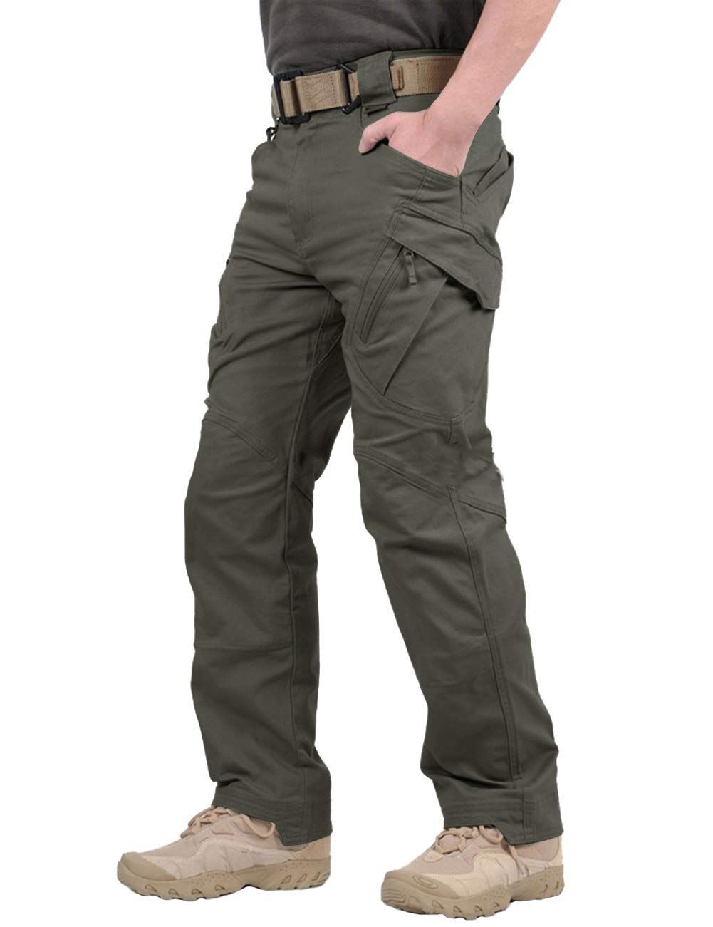 Size M_Color OD TACVASEN カーゴ パンツ メンズ 長ズボン 大きいサイズ 作業服 パンツ ミリタリー 多機能 野外活動 スキー OD M