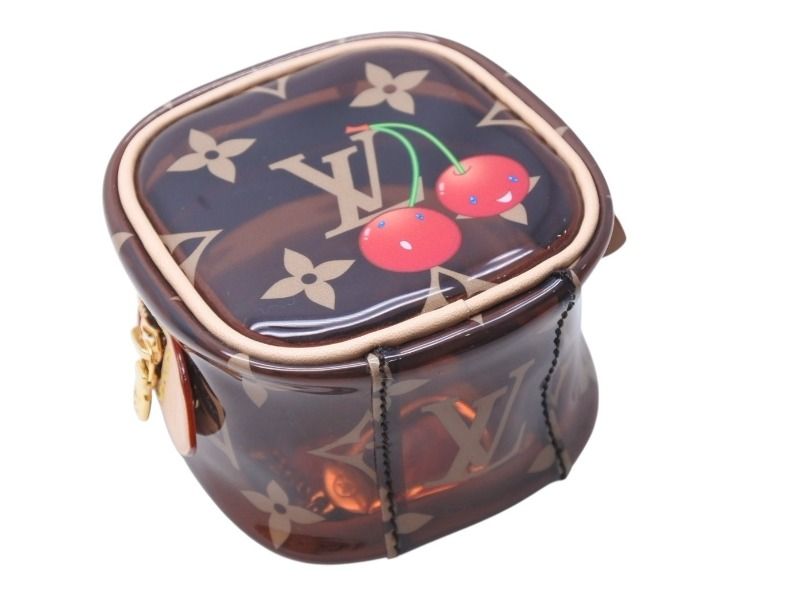 【村上隆◆チェリー】 ルイヴィトン ポーチ ポルトモネ キューブ 新品未使用 LOUIS VUITTON ルイヴィトン モノグラム チェリー