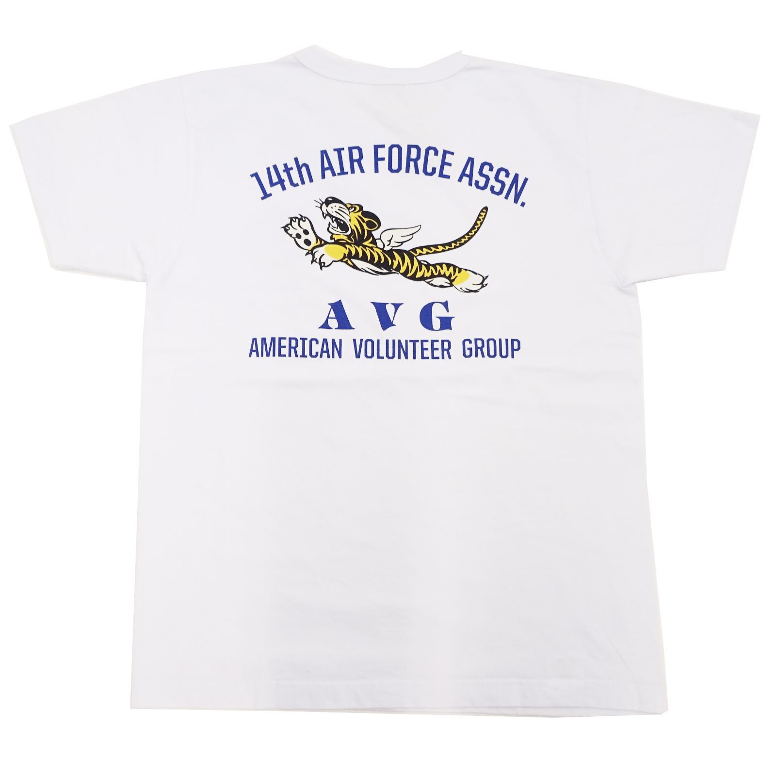 BR79406 バズリクソンズ ミリタリー Tシャツ BUZZ RICKSON'S 14th AIR FORCE AVG フライングタイガース 半袖Tシャツ ホワイト 新品 アメカジショップ