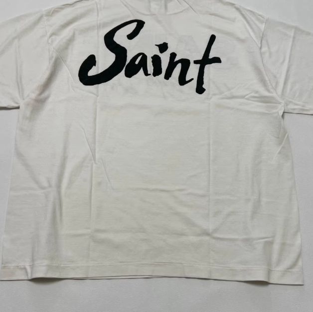 SAINT Mxxxxxx SS TEE/SUPER DIRTY/WHT 油絵 SAINT SUPER DIRTY