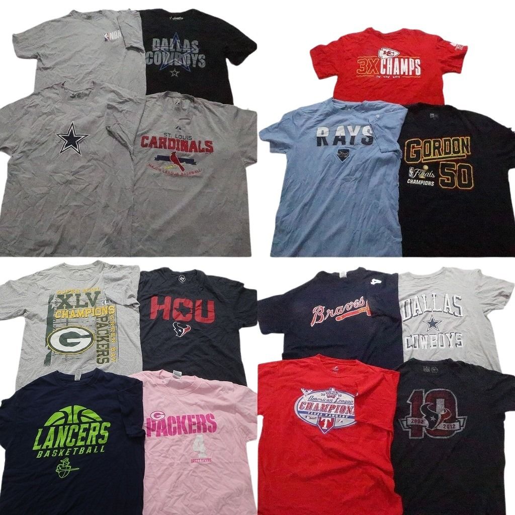 古着卸 まとめ売り プロチーム 半袖Tシャツ 15枚セット (メンズ