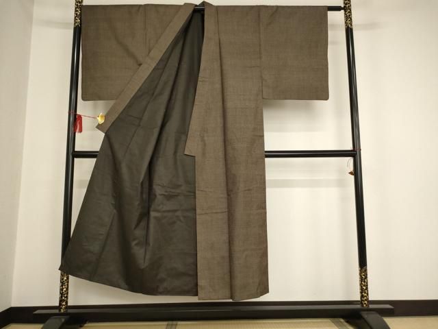 平和屋着物□男性 本場大島紬 アンサンブル 100亀甲 総詰め 正絹 逸品  