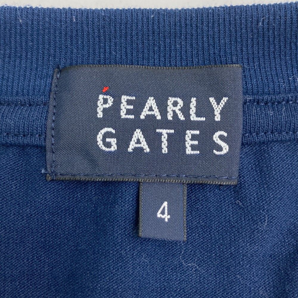 サイズ：4 PEARLY GATES パーリーゲイツ 半袖Tシャツ ネイビー系